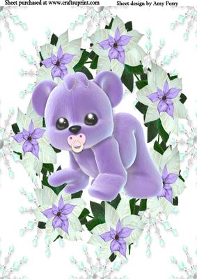 A4 Baby Purple Bear