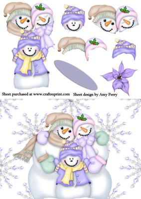 Christmas Snowman Family
