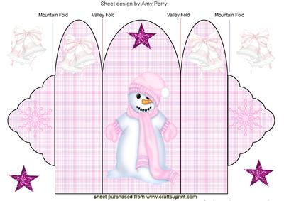 Tri Fold Christmas Snowgirl