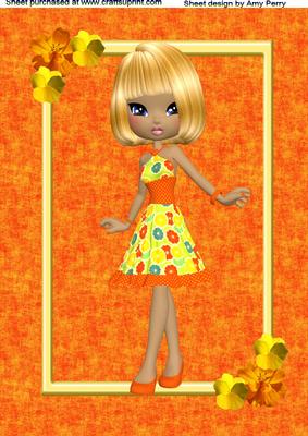 A4 Summer Orange Girl