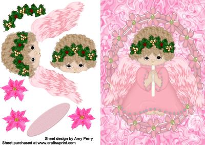 Pretty Pink Christmas Girl