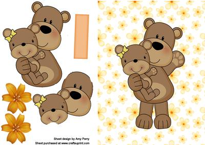 Pretty Daddy & Daughter Bear