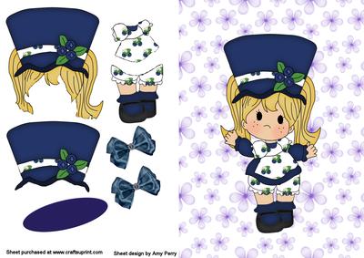 Cute Little Blueberry Girl