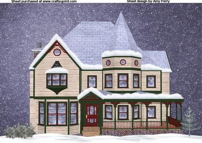 A4 Beautiful Christmas House