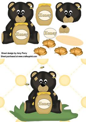 Black Bear with Honey Pott