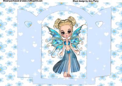 A4 Blue Fairy in Window