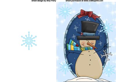 Ready Made Christmas Blue Snowman