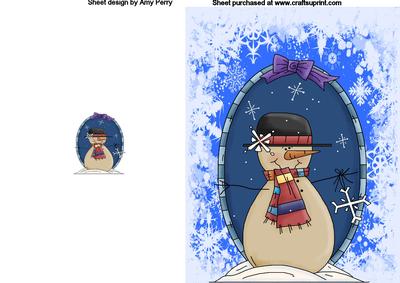 Ready Made Christmas Dark Blue Snowman