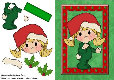 Little Christmas Blonde Girl