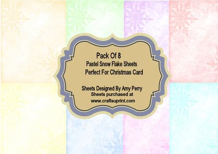 8 Pastel Christmas Snowflake Sheets