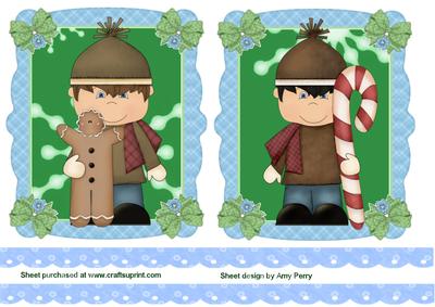 Two Christmas Boy Toppers