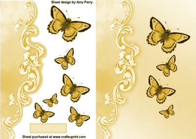 Beautiful Gold Butterflies