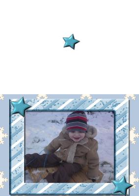Christmas Little Boy on a Sledge
