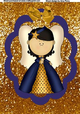 Pretty Dark Blue & Gold Fairy