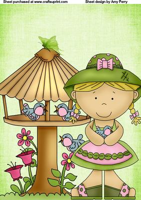 Little Girl & a Bird House