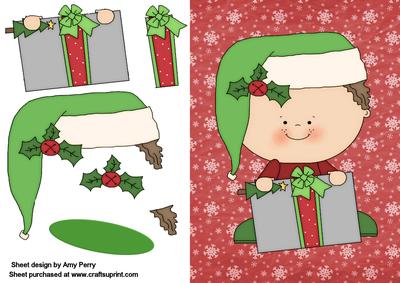 Christmas Little Boy with His Present