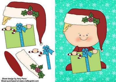 Cute Little Boy with a Christmas Present