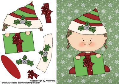 Cute Little Christmas Girl Elf