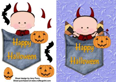 Halloween Little Boy in Pocket