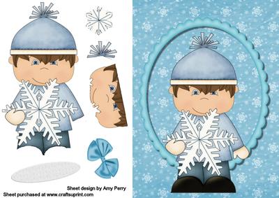 Christmas Blue Snowflake Boy