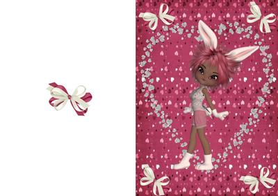Cute Pink Bunny Girl