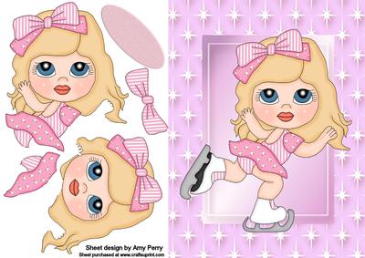 Little Pink Ice Skating Girl