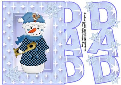 Christmas Dad Snowman Card