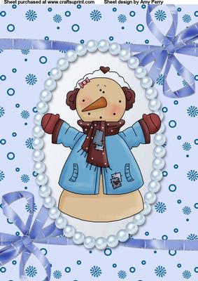 Cute Baby Blue Snowman