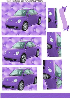 Pretty Purple Car Pyramid