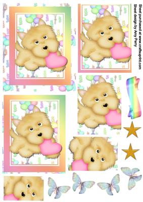 Lovely Dog in a Colourful Frame