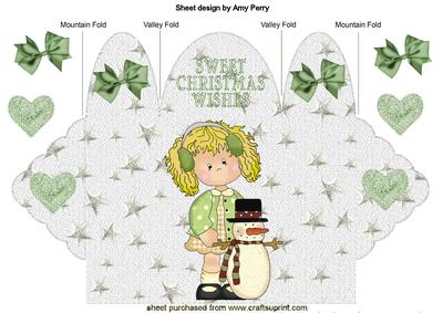 Pretty Little Girl in Green Trifold