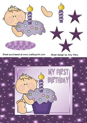 Babys First Birthday Purple