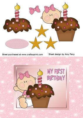 First Birthday Cute Baby Girl