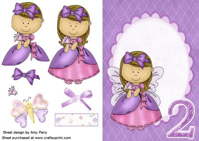 Pretty Purple Fairy in Purple Oval Frame 2