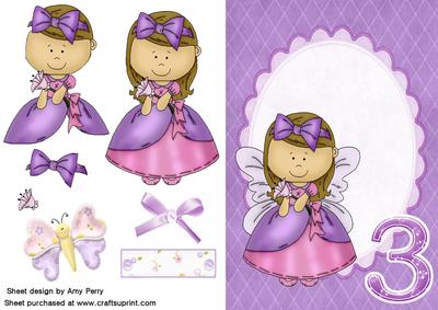 Pretty Purple Fairy in Purple Oval Frame 3