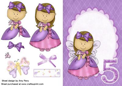 Pretty Purple Fairy in Purple Oval Frame 5