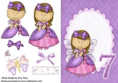 Pretty Purple Fairy in Purple Oval Frame 7
