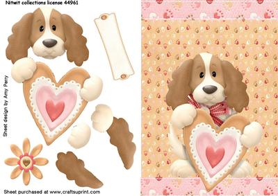 Cute Dog with Love Heart