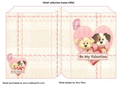 Cute Love Dogs in Heart Frame Book