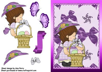 Pretty Girl with Lilac Bonnet