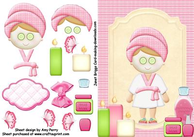 Pampered Mum on Pink Gingham Backing Paper