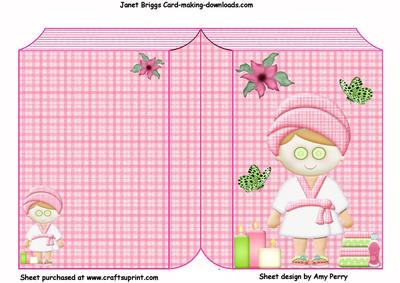 Pampered Mum on Pink Gingham Backing Bookpaper