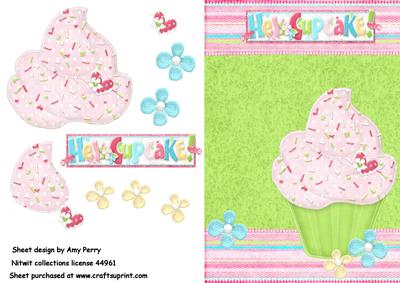 Hey Cupcake Green & Pink Cupcake