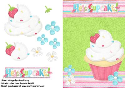 Hey Cupcake White & Pink Cupcake