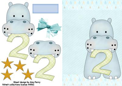 Cute Baby Blue Hippo Number 2