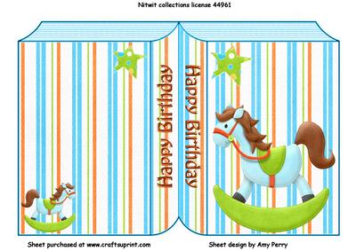 Lovely Rocking Horse Book Card