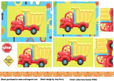 Little Man in Cement Truck Pryamid