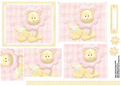 Cute Pink & Yellow Lion Pyramids