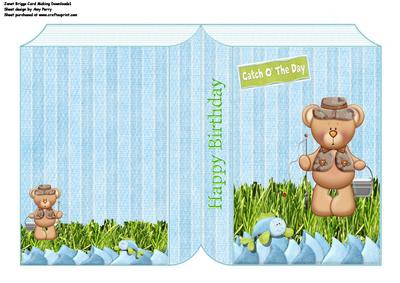Little Fishing Bear Book Card