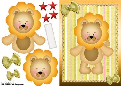 Big Lion in Gold Fade Colour Frame